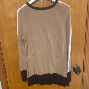 a new day Tan and Black Crew Neck Sweater